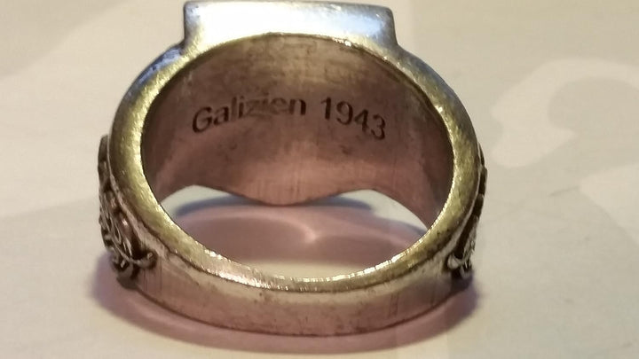 MK-art Militaria Ring 14. Infanteriedivision Galizische Nr.1-Galizien 1943, Löwe