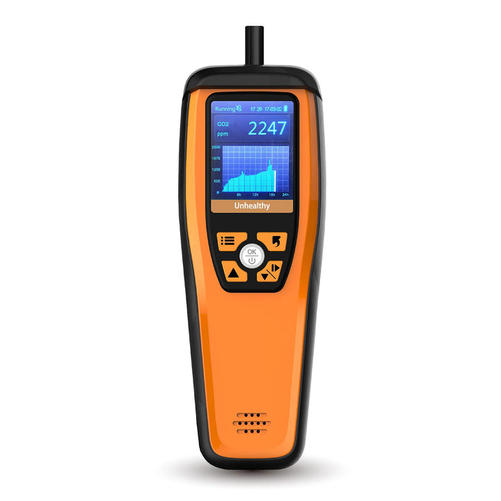 Temtop CO2-Messgerät, Kohlendioxid-Messgerät, Luftqualitätsmessgerät für CO2-Partikel PM2.5 PM10, Lu