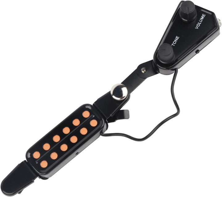 Magnetischer Tonabnehmer mit 12 Schalllöchern, Gitarren-Tonabnehmer, Akustikgitarren-Tonabnehmer, Gi
