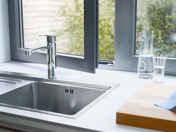 GROHE Eurostyle C Einhand-Spültischbatterie, mittelhoher Auslauf für Vor-Fenster-Montage 31159002, C