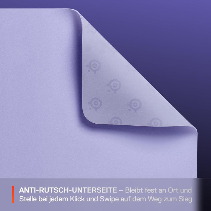 SteelSeries QcK Mauspad (Gross) – Lavendel – Anti-Rutsch-Gummierung auf der Unterseite – Bestes Trac