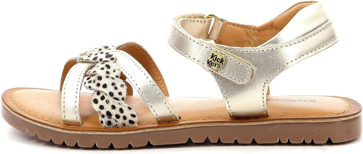 Kickers Bettyl Sandalen/Sandaletten Madchen Rosa Sandalen/Sandaletten Shoes 32 EU Gold Pony, 32 EU G
