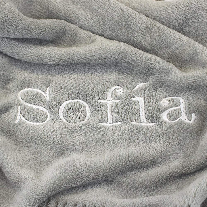 BebeDeParis | Originelle Geschenke für Neugeborene | Baby-Kuscheldecke und Doudou | 3-6 Monate (grau