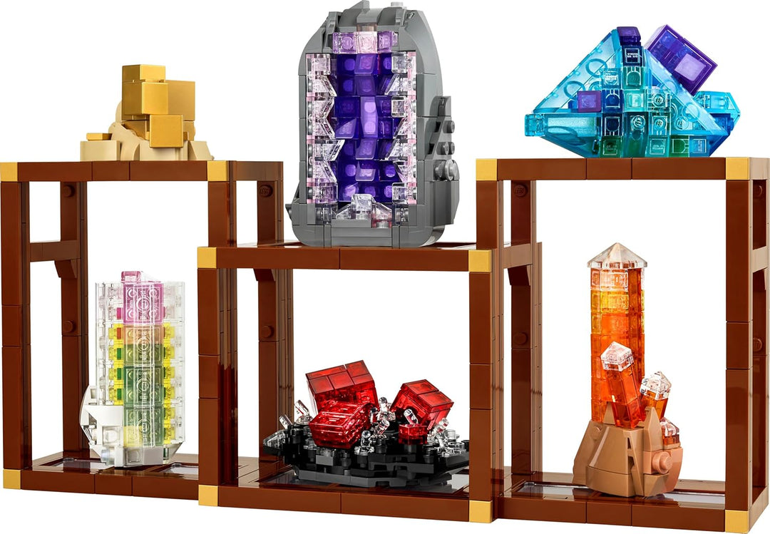 LEGO Ideas Mineraliensammlung - Set für Erwachsene - Modellbau mit Kristallelementen inkl. Amethyst,