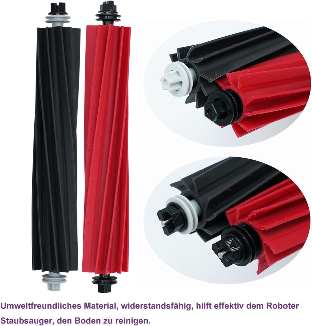 Ersatzteile Zubehör, Trennbare Rubber DuoRoller-Bürste für roborock S8/S8 +/S8 Pro Ultra/Q8 max/Q8 m