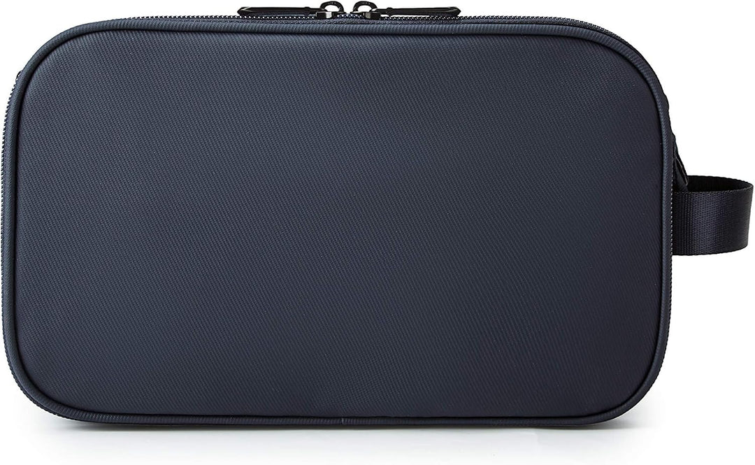 BAGSMART Kulturbeutel für Herren, Reise Kulturtasche Reisezubehör Blau-lederfolie M, Blau-lederfolie