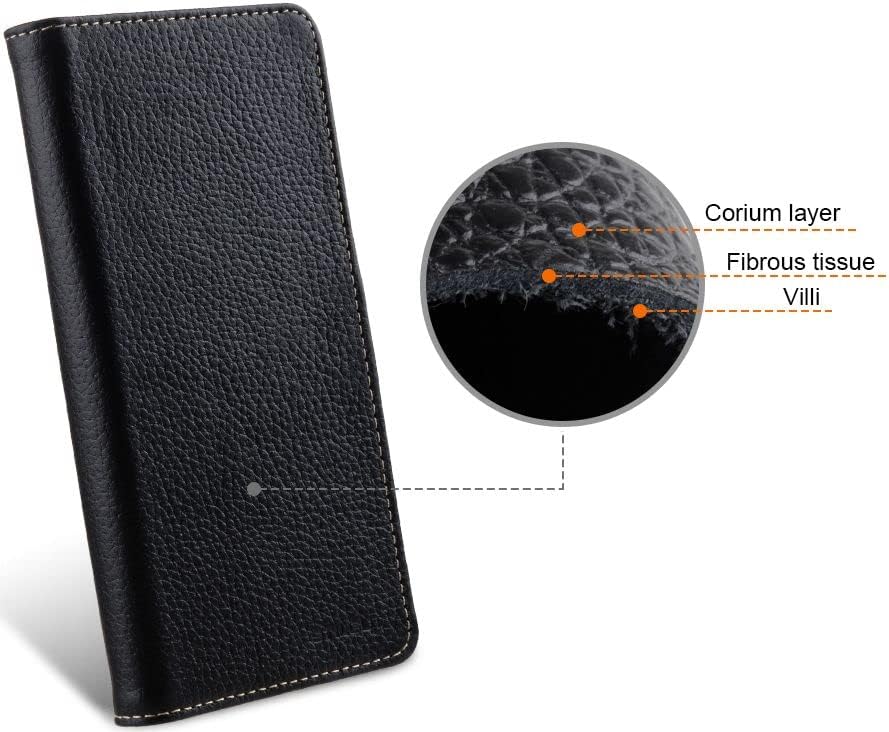 STILGUT Talis kompatibel mit Google Pixel 6 Hülle mit Kartenfach aus Leder, Flip Cover, Wallet Case,