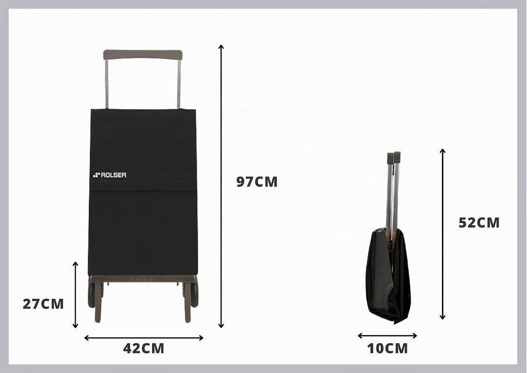 Klappbarer Einkaufstrolley Rolser Plegamatic MF 2 Räder - Klein, Klein