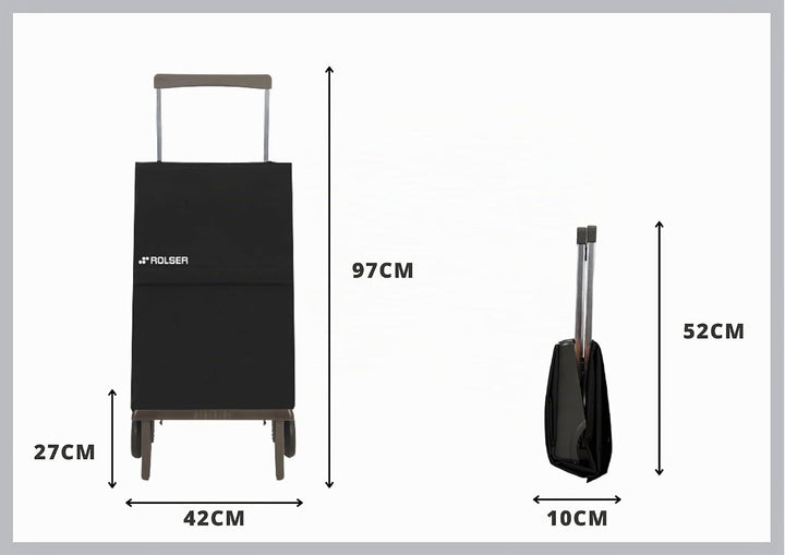 Klappbarer Einkaufstrolley Rolser Plegamatic MF 2 Räder - Klein, Klein