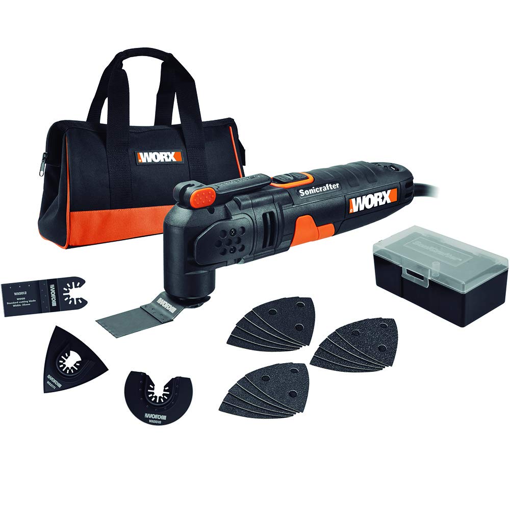 WORX WX679 Sonicrafter Multifunktionswerkzeug 250 W – Schneiden, Schleifen, Sägen, Schaben uvm. mit