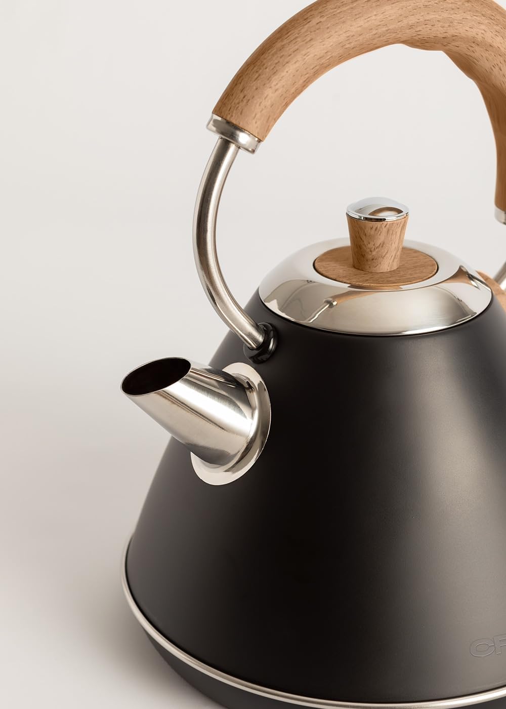 CREATE/KETTLE RETRO M/Elektrischer Wasserkocher Schwarz/Schnelles Aufkochen, Fassungsvermögen 1L, Ab