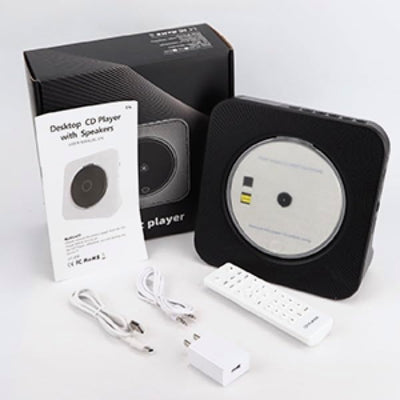 Desktop-CD-Player mit Bluetooth-Sender, tragbarer CD-Player mit Lautsprechern & Timer, Radio-CD-Play