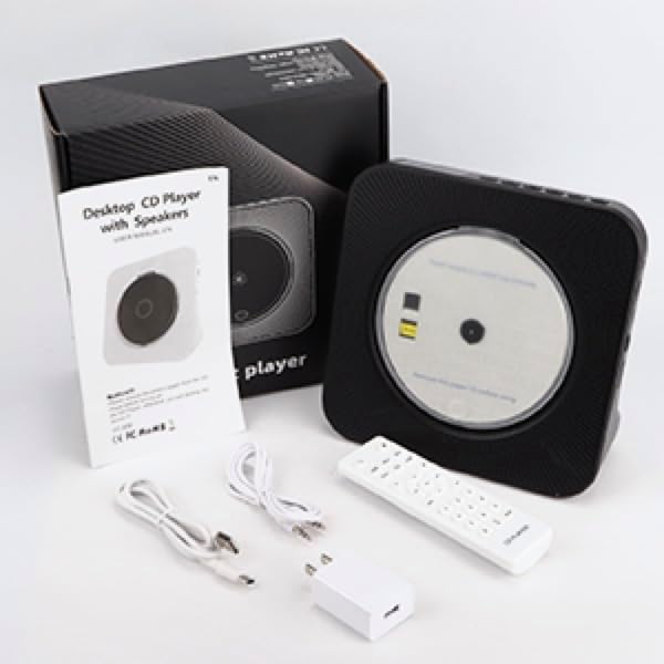 Desktop-CD-Player mit Bluetooth-Sender, tragbarer CD-Player mit Lautsprechern & Timer, Radio-CD-Play