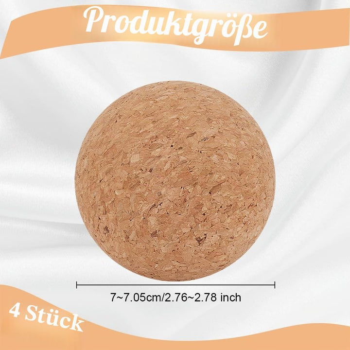 OLYCRAFT 4 Stück 7 cm Weinkorkenkugel Holzkorkenkugel Stopper Für Weindekanter Karaffe Flasche Ersat