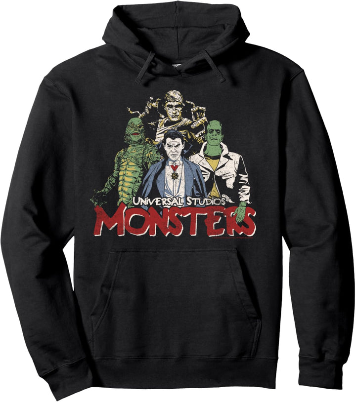 Universal Monsters Group Shot Vintage Pullover Hoodie