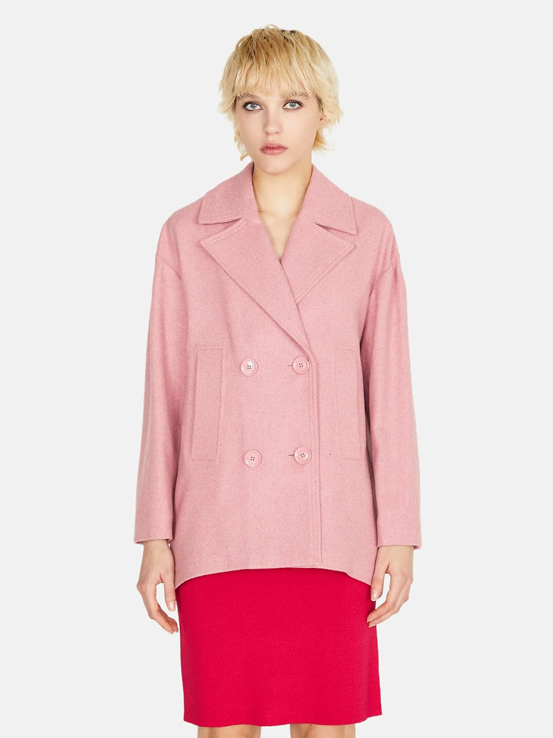 SISLEY Damen Dress Coat 42 Pink 90k, 42 Pink 90k