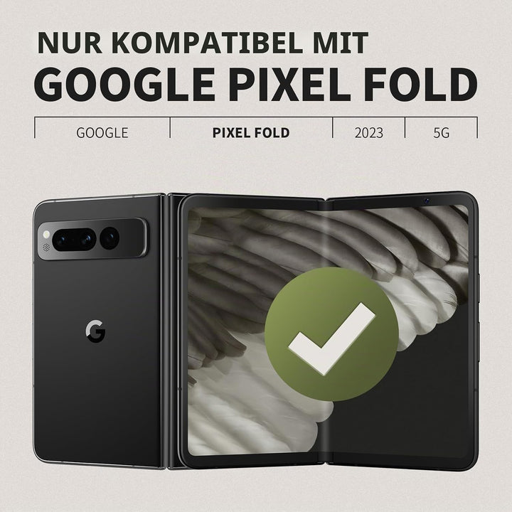 Tongate für Google Pixel Fold Hülle (2023), [Integrierter Bildschirmschutz] [Scharnier-Schutz] Stoss