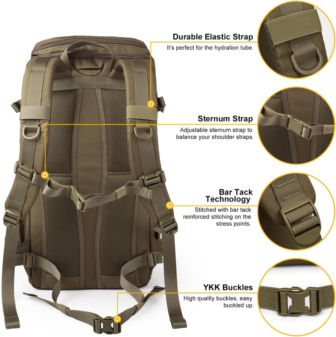 Mardingtop 28L Wanderrucksack Militär Outdoor Rucksack - Leichter Taktischer Rucksack mit MOLLE-Syst