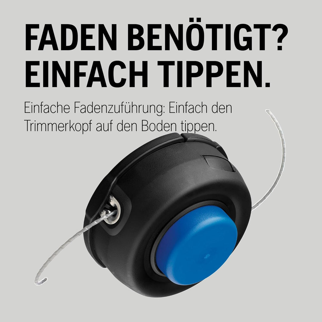 Husqvarna 122C Benzin-Rasentrimmer - mit 21,7cm³ 2-Takt-Motor, 43 cm Schnittbreite, gebogenem Schaft