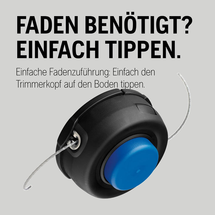 Husqvarna 122C Benzin-Rasentrimmer - mit 21,7cm³ 2-Takt-Motor, 43 cm Schnittbreite, gebogenem Schaft