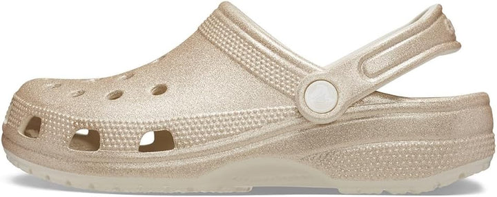 Crocs Unisex-Erwachsene Classic Glitter Clog 37/38 EU Champagner Glitzer, 37/38 EU Champagner Glitze