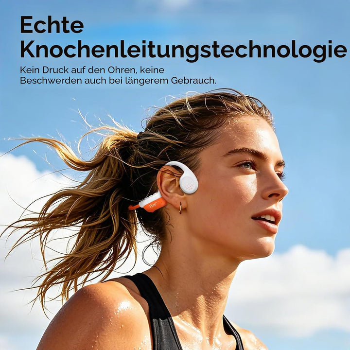esonstyle Knochenschall Kopfhörer Bluetooth 6.0 - IPX7 wasserdichte Bone Conduction Headphones mit M