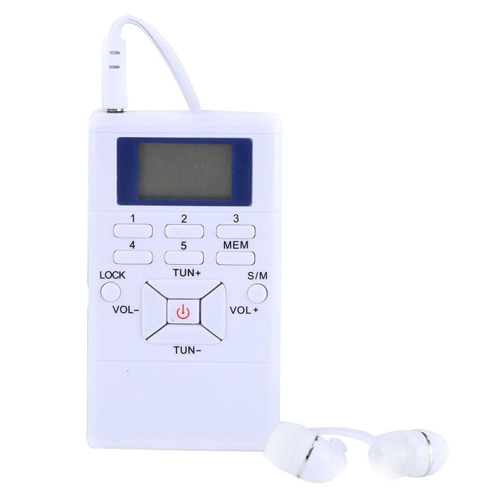 Mini Portable LCD FM Radio Digitalsignalverarbeitung Drahtloser Empfänger mit Kopfhörer für Ausser A