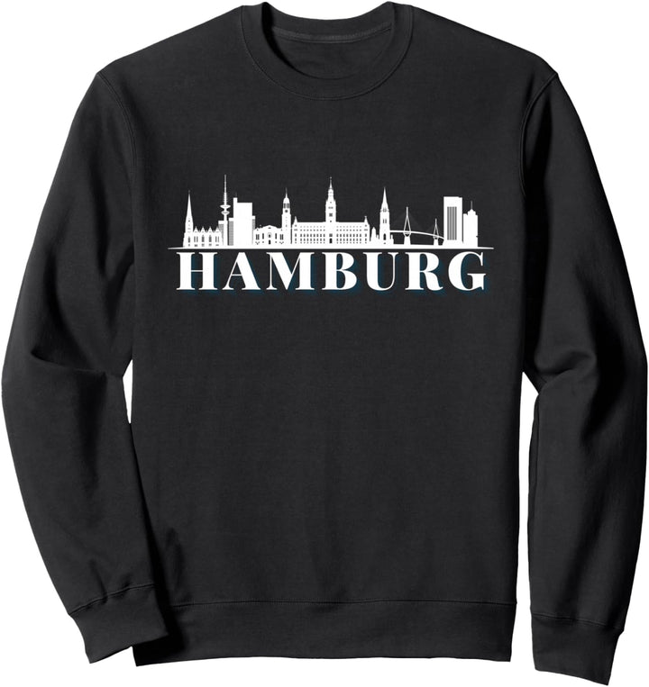 HAMBURG Skyline 3D Schrift, norddeutsch und Moin Hamburg Sweatshirt