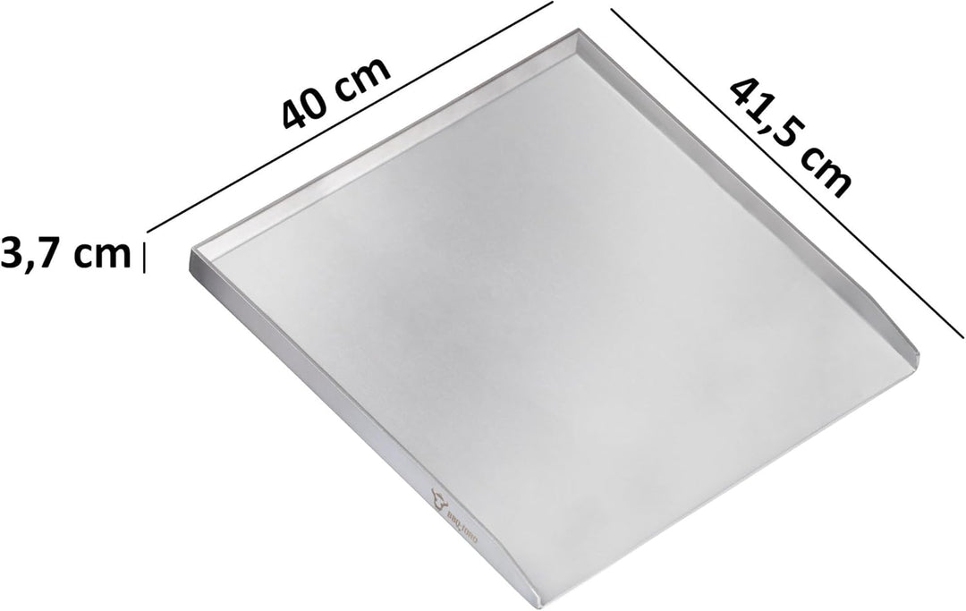 BBQ-Toro Edelstahl Grillplatte | 40 x 41,5 cm | BBQ Plancha, Grillplancha | Rechteckig, Universal un