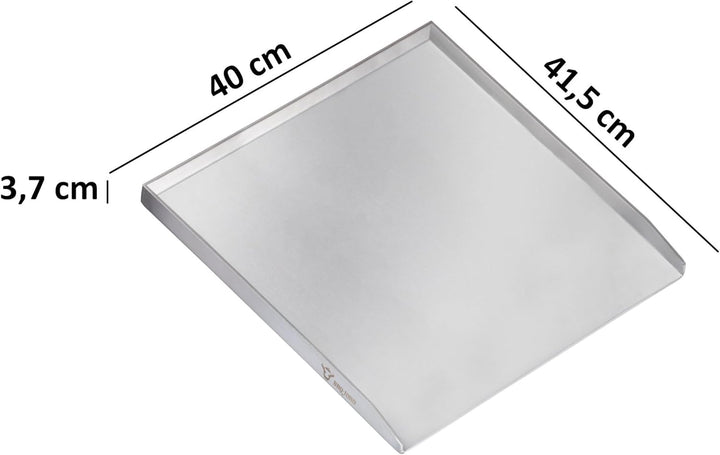 BBQ-Toro Edelstahl Grillplatte | 40 x 41,5 cm | BBQ Plancha, Grillplancha | Rechteckig, Universal un