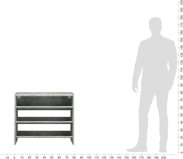 KOMTO Schuhregal Schmal - Schuhablage Flur mit 3 Ebenen Offener Schuhschrank Schuh Organizer Platzsp