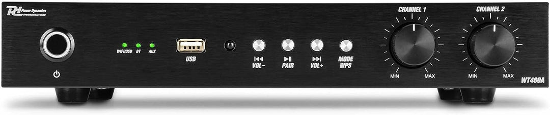 Power Dynamics WT460A WiFi 4-Channel Stereo Amplifier - Bluetooth - 240W 4 Kanäle 240W, 4 Kanäle 240