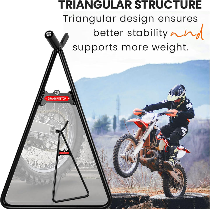 GRAND PITSTOP Motorcycle & Powersports Maintainence Stand Dirt Bike Triangle Stand Motorcycle Stand