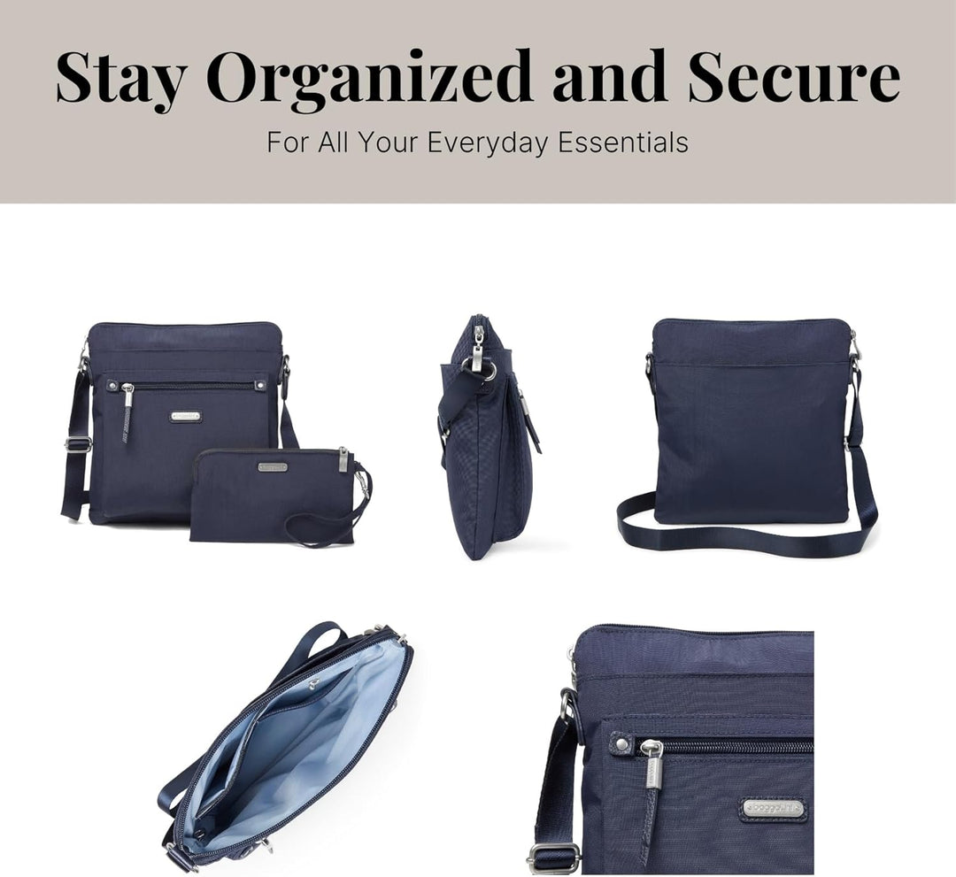 Baggallini Damen with Phone Wristlet Go Bagg mit RFID-Handy-Armband French Navy, French Navy