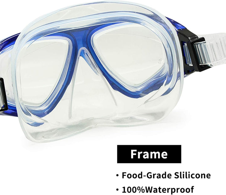 EnzoDate optische Tauchen Gear Kit Myopie Schnorchel Set, unterschiedlichen Stärke für jedes Auge ku