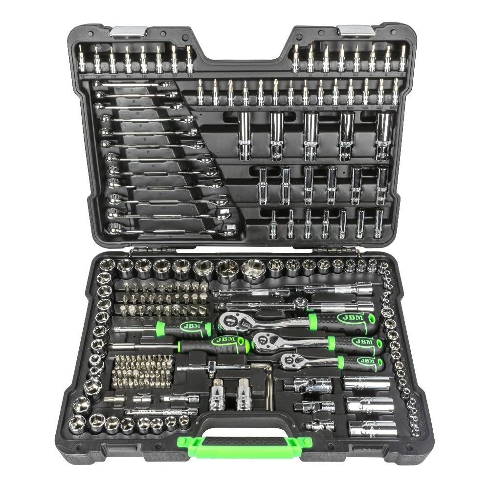 Jbm Refial 54045 Sechskant-Steckschlüssel-Set, verchromt, 216 Stück
