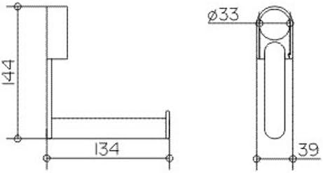 Keuco 34962010000 Toilettenpapierhalter Plan Care zum Einhängen in Stangensystem, verchromt