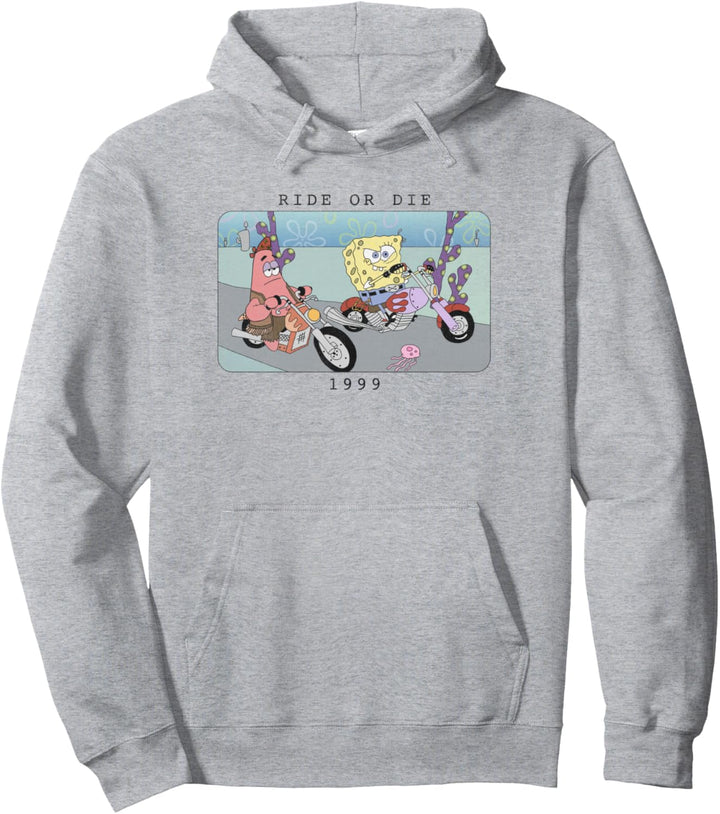 SpongeBob Schwammkopf Patrick SpongeBob Ride Or Die Panel Pullover Hoodie