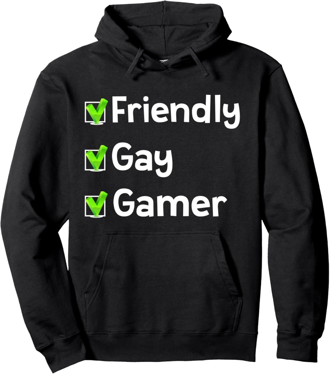 Friendly Gay Gamer LGBTQ - Gay Gamer Pullover Hoodie