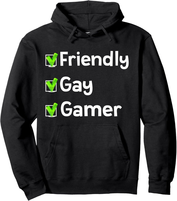 Friendly Gay Gamer LGBTQ - Gay Gamer Pullover Hoodie