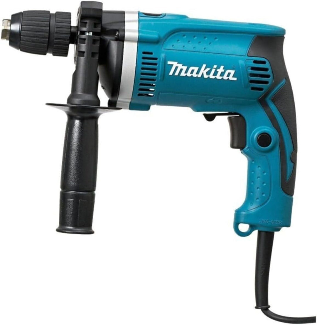 Makita HP1631 Schlagbohrmaschine, 710 W, 230 V, Schwarz/Türkis