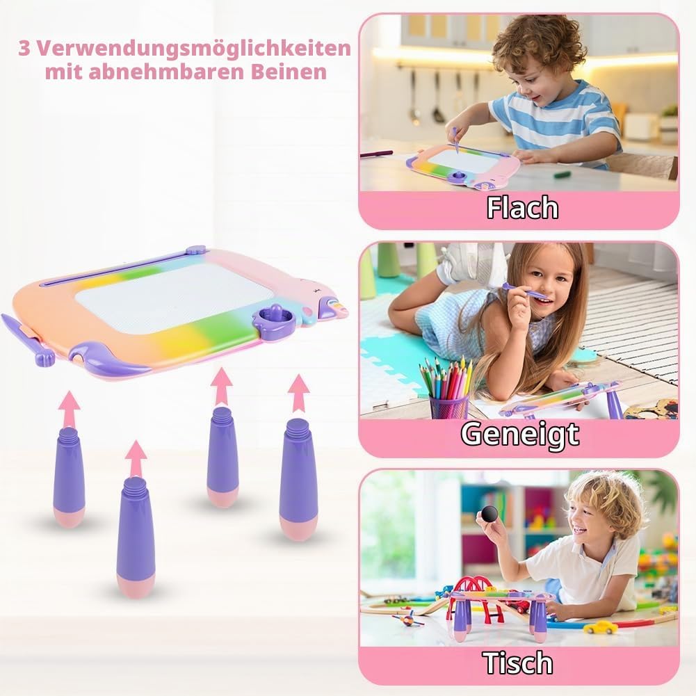 OFFCUP Magnetische Maltafel Kinder Zaubertafel ab 3 Jahr Bunt Magnetische Zeichenbrett Lernspielzeug