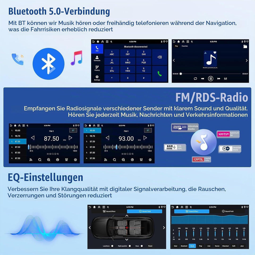Inefala Android 15 Autoradio für Berlingo B9/Peugeot Partner 2008–2017