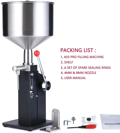 SUSEMSE Abfüllmaschine manuell mit Skala 5 bis 50ml, paste Flüssigkeitsabfüllmaschine flaschenfüller