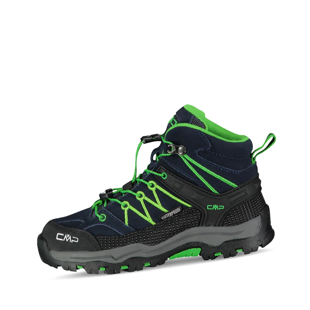 CMP Unisex Kinder Kids Rigel Mid Shoes Wp Trekking-Schuhe 28 EU Blau Grün B Blue Gecko, 28 EU Blau G