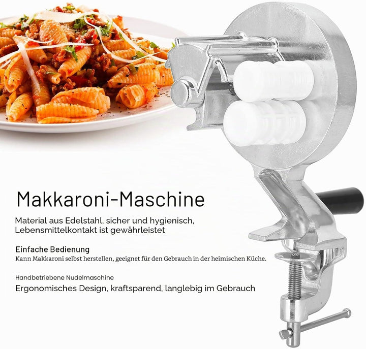 Fockety Cavatelli Maker -Maschine, Manueller Makkaroni -Hersteller Edelstahl -Handschreiber -Nudeln