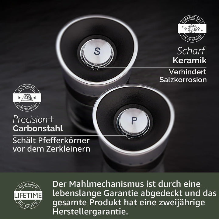 Cole & Mason H306598P Horsham Salz und Pfeffermühle, Chrom, 2er Set Manuell, Acryl, 154mm, Classic I