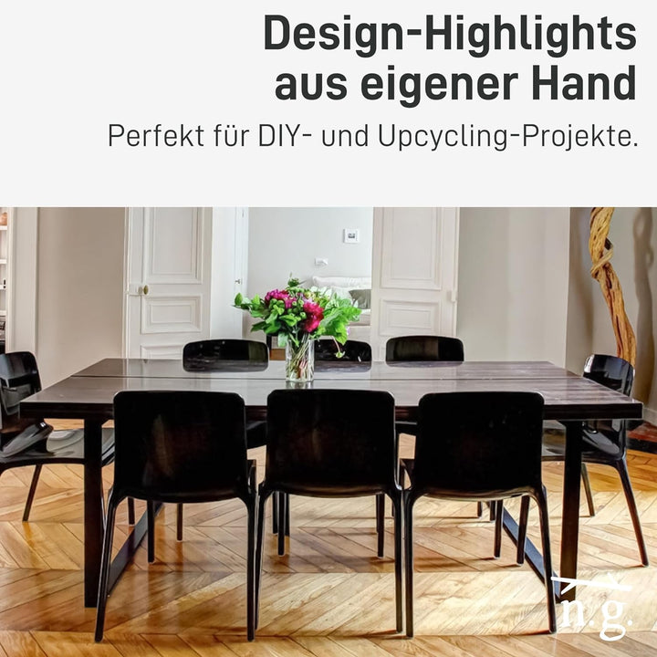 Natural Goods Berlin 2X Tisch-Gestell RECHTECK Edel-Stahl | Einfache Montage | Tisch-Beine aus Metal