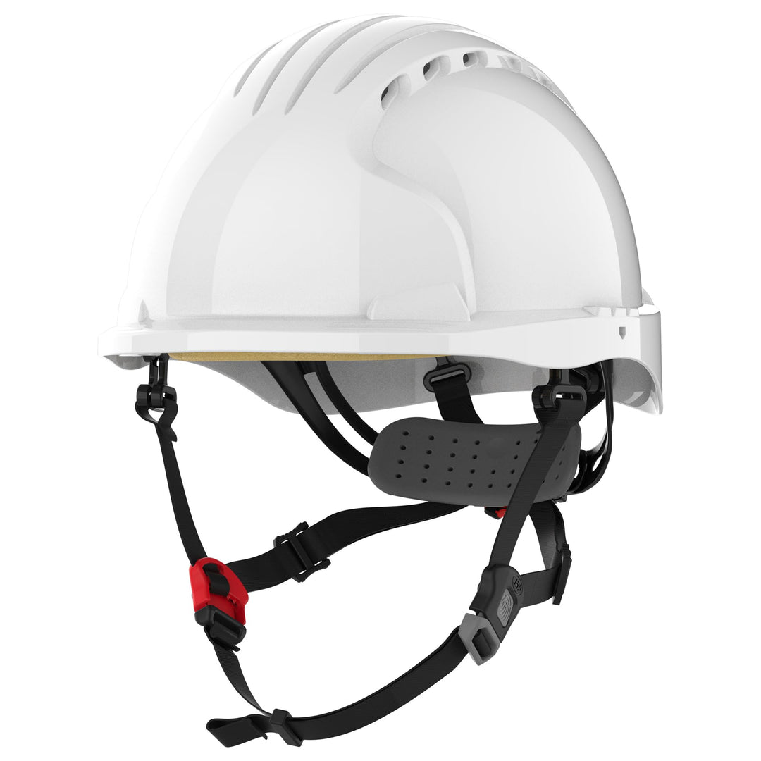 JSP EVO 5 Dualswitch Industrie- & Kletterhelm - Belüftet - Weiss (AKS270-000-100)