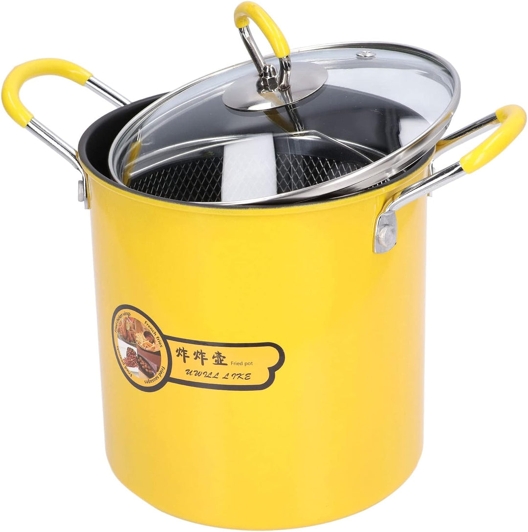 Kleiner Fritteusentopf, 3L Mini Fritteusentopf Mit Korb Edelstahl Frittiertopf Mit Ölfilter Rack Dec
